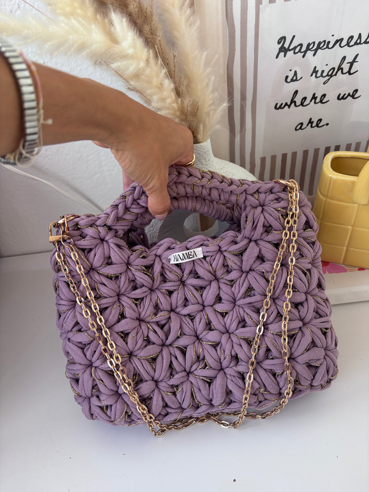 Jasmin dusty purple and gold